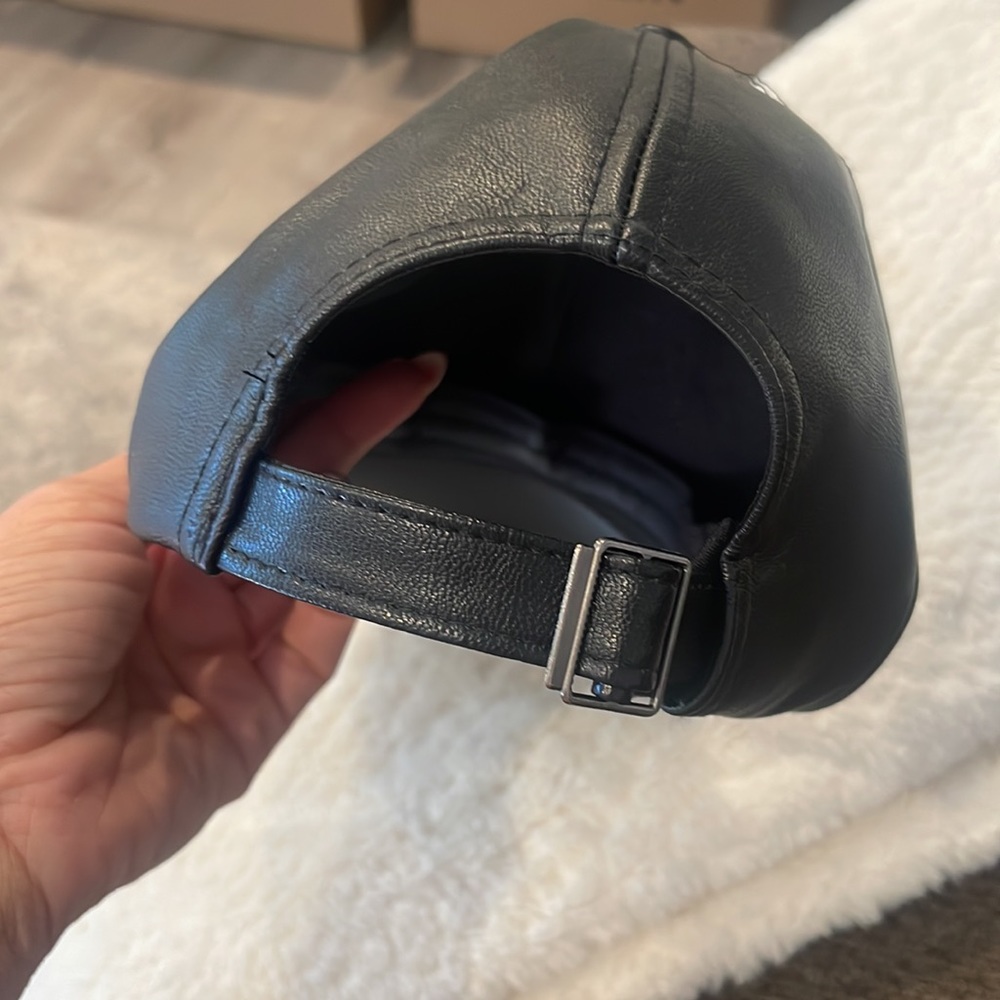 FAUX LEATHER CAP - Picture 3 of 5